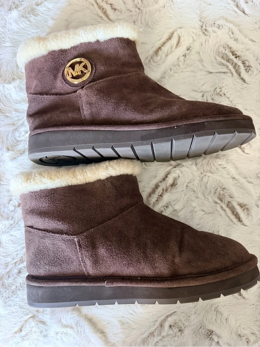 Michael Kors Cozy Shearling-Lined Suede Boots
